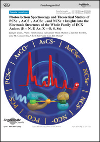 Frontispiz: Photoelectron Spectroscopy and Theoretical Studies of PCSe−, AsCS−, AsCSe−, and NCSe−: Insights into the Electronic Structures of the Whole Family of ECX− Anions (E=N, P, As; X=O, S, Se)