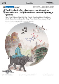 Frontispiz: Total Synthesis of (−)-Perezoperezone through an Intermolecular [5+2] Homodimerization of Hydroxy p-Quinone