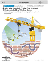 Frontispiz: A Versatile 3D and 4D Printing System through Photocontrolled RAFT Polymerization