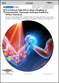 Frontispiz: Near-Infrared Light-Driven Shape-Morphing of Programmable Anisotropic Hydrogels Enabled by MXene Nanosheets