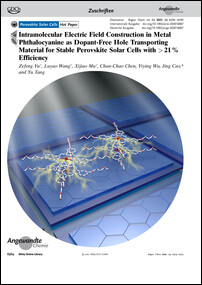 Frontispiz: Intramolecular Electric Field Construction in Metal Phthalocyanine as Dopant-Free Hole Transporting Material for Stable Perovskite Solar Cells with >21 % Efficiency