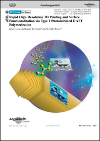Frontispiz: Rapid High-Resolution 3D Printing and Surface Functionalization via Type I Photoinitiated RAFT Polymerization