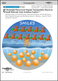 Frontispiz: Ultrabright Fluorescent Organic Nanoparticles Based on Small-Molecule Ionic Isolation Lattices
