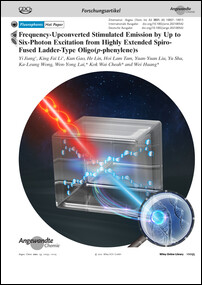 Frontispiz: Frequency-Upconverted Stimulated Emission by Up to Six-Photon Excitation from Highly Extended Spiro-Fused Ladder-Type Oligo(p-phenylene)s