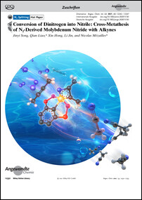Frontispiz: Conversion of Dinitrogen into Nitrile: Cross-Metathesis of N2-Derived Molybdenum Nitride with Alkynes