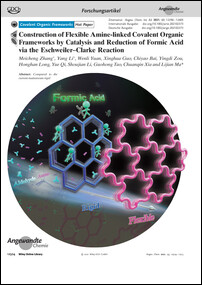 Frontispiz: Construction of Flexible Amine-linked Covalent Organic Frameworks by Catalysis and Reduction of Formic Acid via the Eschweiler-Clarke Reaction