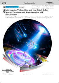 Frontispiz: Interweaving Visible-Light and Iron Catalysis for Nitrene Formation and Transformation with Dioxazolones