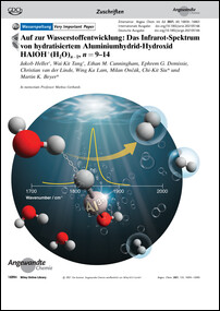 Frontispiz: Auf zur Wasserstoffentwicklung: Das Infrarot-Spektrum von hydratisiertem Aluminiumhydrid-Hydroxid HAlOH+(H2O)n−1, n=9-14