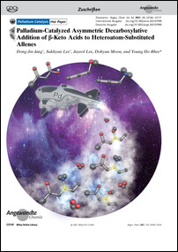 Frontispiz: Palladium-Catalyzed Asymmetric Decarboxylative Addition of β-Keto Acids to Heteroatom-Substituted Allenes