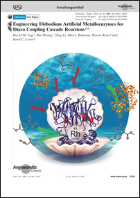 Frontispiz: Engineering Dirhodium Artificial Metalloenzymes for Diazo Coupling Cascade Reactions