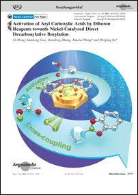 Frontispiz: Activation of Aryl Carboxylic Acids by Diboron Reagents towards Nickel-Catalyzed Direct Decarbonylative Borylation