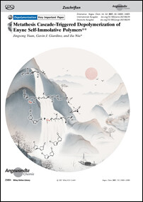 Frontispiz: Metathesis Cascade-Triggered Depolymerization of Enyne Self-Immolative Polymers