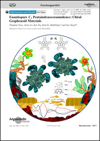 Frontispiz: Enantiopure C5 Pentaindenocorannulenes: Chiral Graphenoid Materials