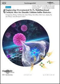 Frontispiz: Engineering Oversaturated Fe-N5 Multifunctional Catalytic Sites for Durable Lithium-Sulfur Batteries