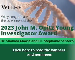Wiley congratulates the co-winners of the 2023 John M. Opitz Young Investigator Award; click here to read the winners' and nominees' articles