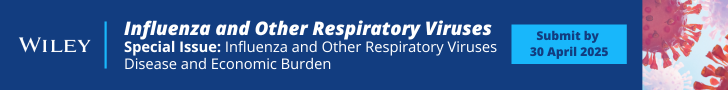 Promotional leaderboard image for the Call for Papers Influenza and Other Respiratory Viruses Disease and Economic Burden