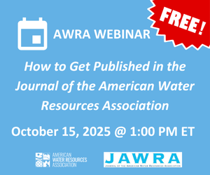 FREE WEBINAR: How to Get Published in the Journal of the American Water Resources Association promotional image
