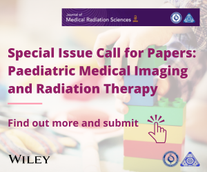The Journal of Medical Radiation Sciences (JMRS) invites authors to submit articles to a special themed issue on paediatric medical imaging and radiation therapy