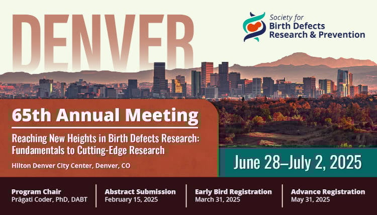 Birth Defects Research 65th Annual Meeting promotional image