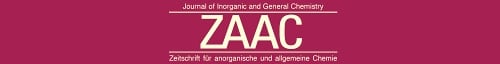 Zeitschrift für anorganische und allgemeine Chemie