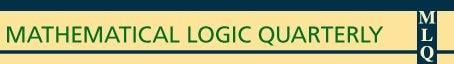 Mathematical Logic Quarterly